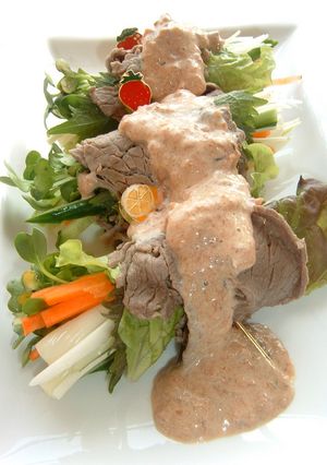 牛肉の野菜ロール☆梅味噌マヨネーズ-レシピのメイン写真