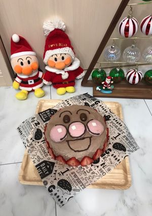 簡単！アンパンマンケーキ　クリスマス-レシピのメイン写真