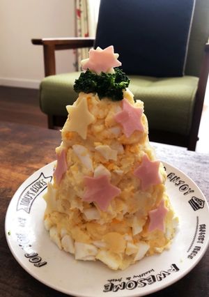 クリスマスのポテトサラダツリー-レシピのメイン写真
