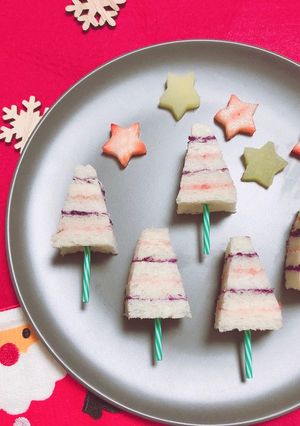 クリスマスに！ツリー風サンドイッチ-レシピのメイン写真