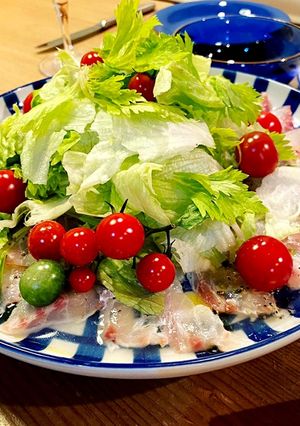 鯛(白身魚)のかんたんカルパッチョ-レシピのメイン写真