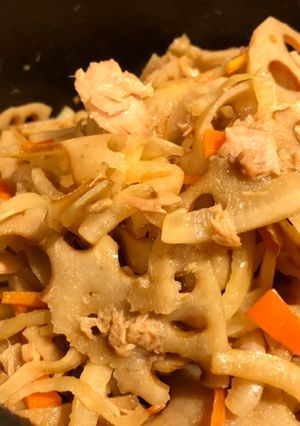 大根の皮と蓮根のきんぴら♡シーチキン和え-レシピのメイン写真