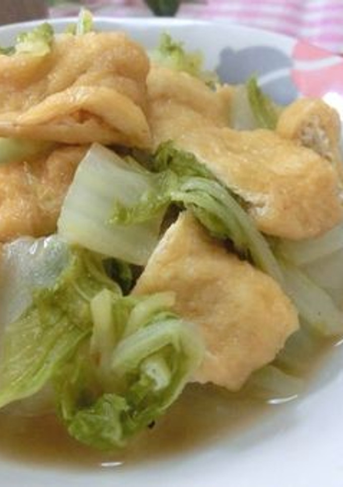 フライパンで一発！　白菜と油揚げのうま煮-レシピのメイン写真