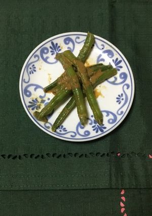 インゲン豆の胡麻ドレッシング和え-レシピのメイン写真