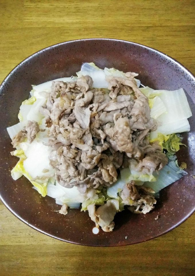 梨湖の簡単!白菜豚肉載せ-レシピのメイン写真