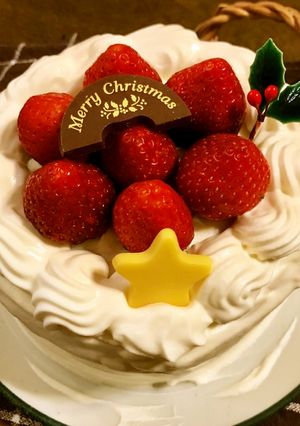 クリスマス☆ミ 苺の生クリームケーキ-レシピのメイン写真