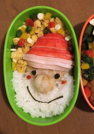 クリスマスキャラ弁❅*サンタご飯-レシピのメイン写真
