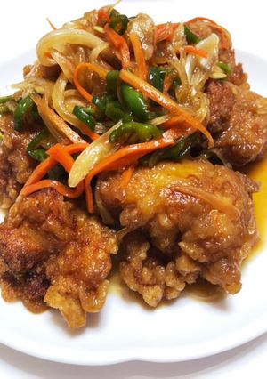 鳥唐揚げの三杯酢-レシピのメイン写真