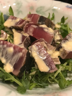 カツオと豆苗のマヨぽんサラダ-レシピのメイン写真