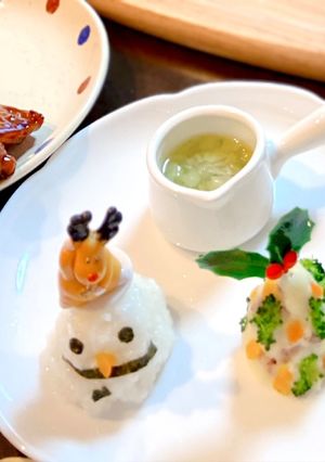 【離乳食後期9ヵ月〜】クリスマスプレート-レシピのメイン写真