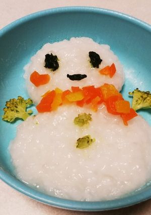 クリスマス❤️雪だるま⛄離乳食-レシピのメイン写真