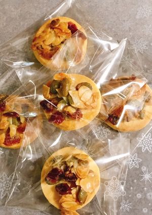 クリスマスカラーのフロランタン風クッキー-レシピのメイン写真