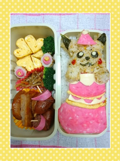 簡単キャラ弁☆ピカチュウサンタ♪-レシピのメイン写真