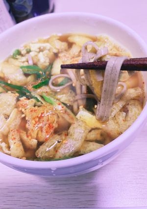 寒い日の朝ごはんに☆カレー蕎麦-レシピのメイン写真