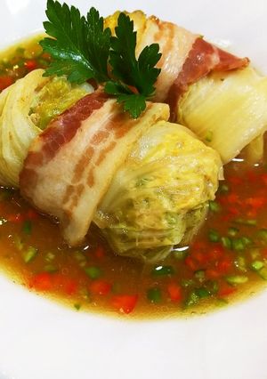 クリスマスカラーのロール白菜-レシピのメイン写真