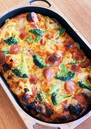 グリルパンでスパニッシュオムレツ-レシピのメイン写真