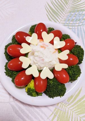 簡単♪クリスマスリースのサラダ-レシピのメイン写真