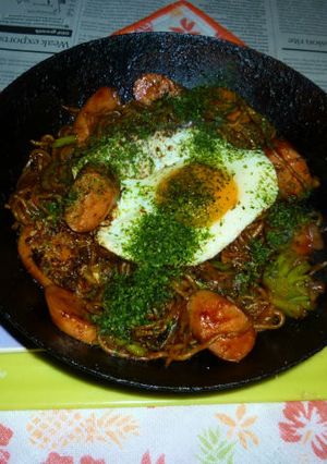 深夜食堂からソース焼きそば目玉焼きのせ-レシピのメイン写真