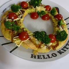 รูปของ クリスマスにお好み焼きリース