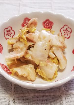 レンジで副菜♪白菜・オイマヨ・鰹節サラダ-レシピのメイン写真