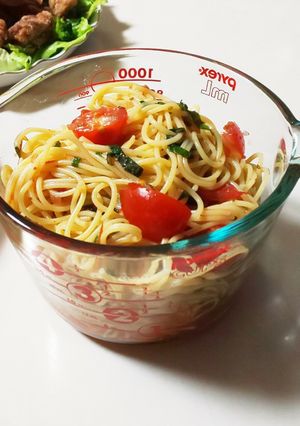 和えるだけ！超簡単トマトの冷製パスタ-レシピのメイン写真