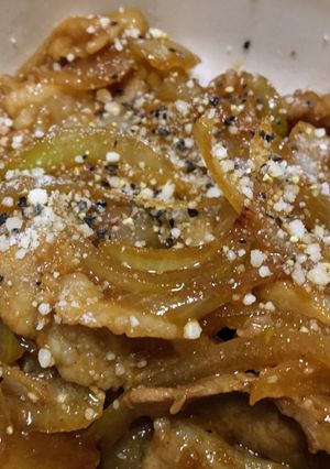 ローストチキンのソースで洋風すた丼!-レシピのメイン写真