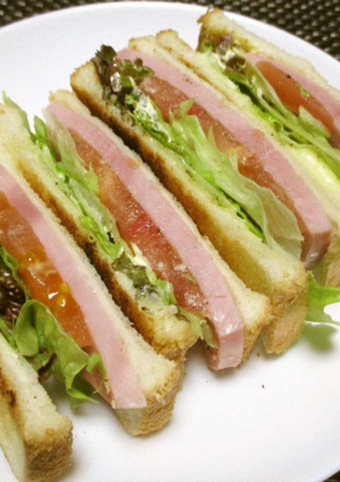 おひとりさまの厚切りハムでハムチーサンド-レシピのメイン写真