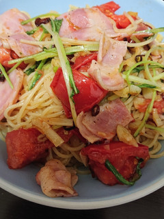 ベーコンと野菜のオイルパスタ!-レシピのメイン写真