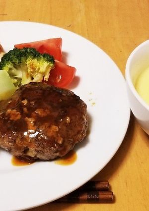 無添加　ハンバーグ　本格派　玉子なしＯＫ-レシピのメイン写真