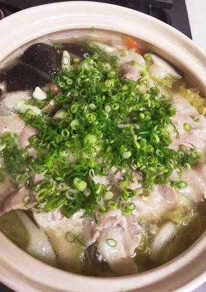 白だしで豚バラ野菜鍋-レシピのメイン写真