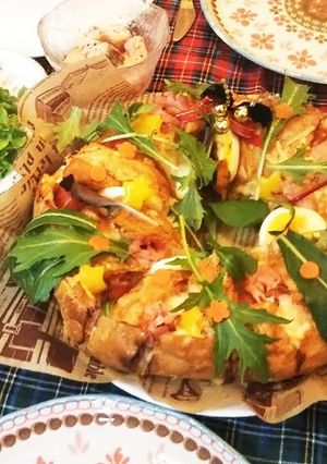 ブールdeクリスマスリースパン☆-レシピのメイン写真