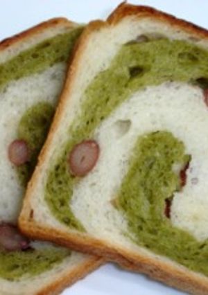 彩り鮮やか！抹茶金時食パン-レシピのメイン写真