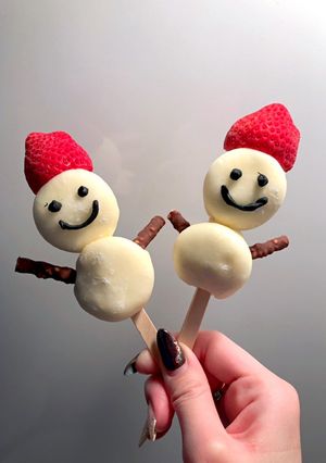 雪見だいふくのいちごサンタ-レシピのメイン写真