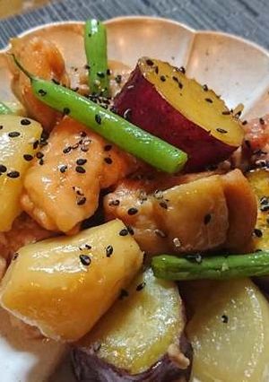 鶏肉とさつまいものこってり煮-レシピのメイン写真