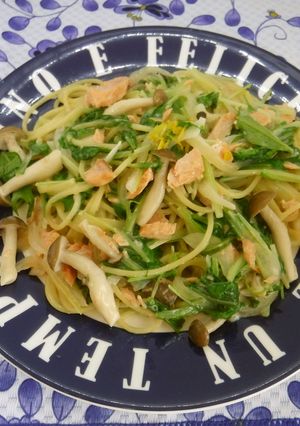 水菜のクリームパスタ-レシピのメイン写真