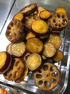 さつま芋と蓮根の甘辛炒め-レシピのメイン写真