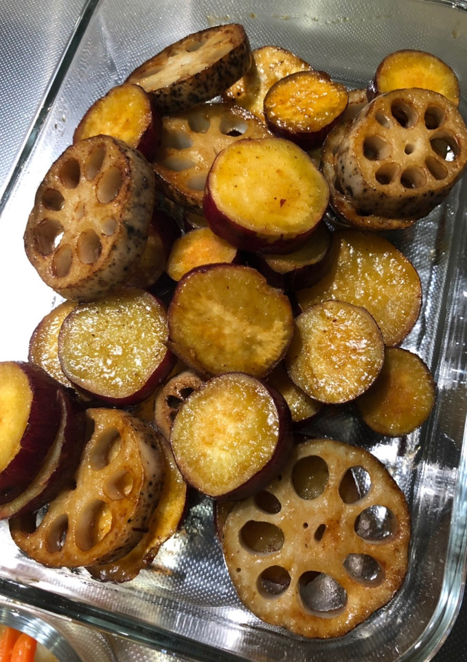 さつま芋と蓮根の甘辛炒め-レシピのメイン写真