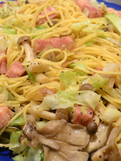 キャベツとキノコとベーコンのパスタ-レシピのメイン写真