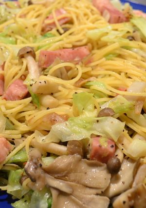 キャベツとキノコとベーコンのパスタ-レシピのメイン写真