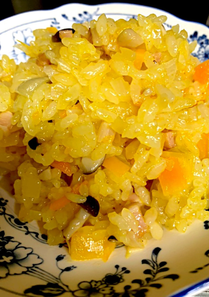 炊飯器で炊くみかんdeパエリア風のピラフ-レシピのメイン写真