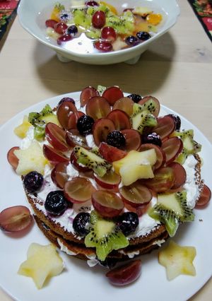 葡萄いっぱいデコレーションケーキ-レシピのメイン写真