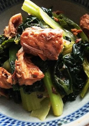 ちぢみ菜とサバ味噌缶・これっきり煮-レシピのメイン写真