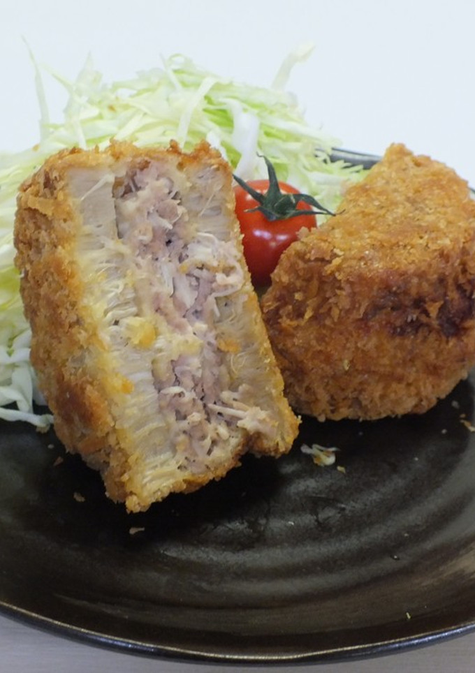 えのき茸の株元まるごとメンチカツ-レシピのメイン写真