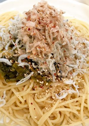 簡単！高菜とシラスの和風パスタ-レシピのメイン写真