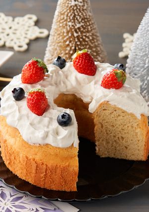 簡単♪糖質オフのシフォン風いちごケーキ-レシピのメイン写真
