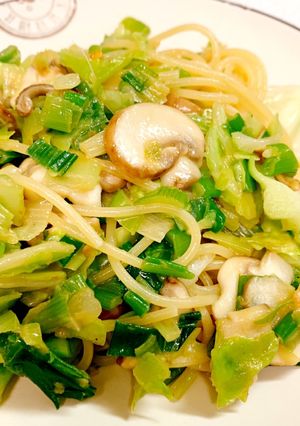 長ネギの青いところでペペロンチーノ-レシピのメイン写真