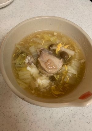 白菜と鶏肉の卵スープ-レシピのメイン写真