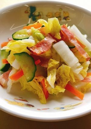 保育園給食★白菜とベーコンのサラダ-レシピのメイン写真