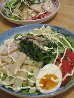 いかの燻製が決めてのサラダうどん-レシピのメイン写真