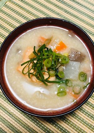 粕汁の酒粕の溶かし方-レシピのメイン写真
